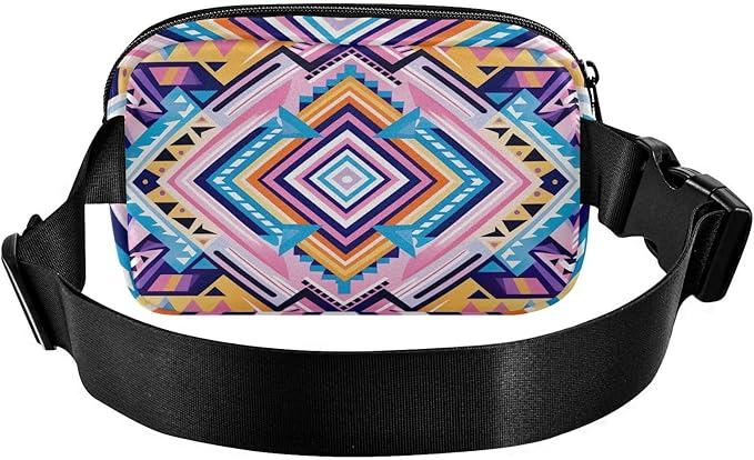 Ethnic Pattern Fanny Pack for Women Men Water Resistant Fashion Waist Packs with Adjustable Strap Belt Bag for Travel Workout Jogging Hiking 21219696