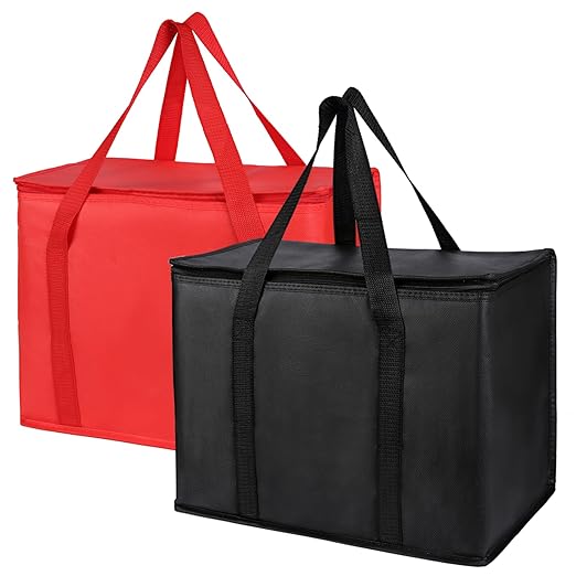 Bodaon Insulated Reusable Grocery Bags, X-Large Freezer Cooler Bag with Top, Catering Shopping Bag for Food Delivery/Travel/Groceries, Best Thermal Bags for Cold Frozen and Hot Food