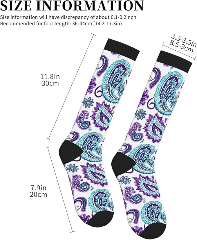 Compression Socks Knee High Circulation Support Socks For Women Men Athletic Running Work Hiking Cycling Travel