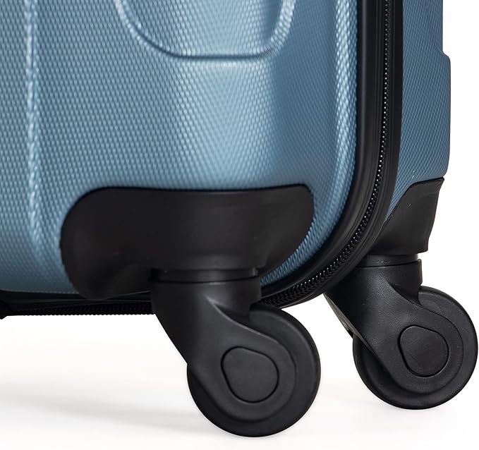 Kenneth Cole REACTION Out of Bounds Lightweight Hardshell 4-Wheel Spinner Luggage, Granite Blue, 28-Inch Checked