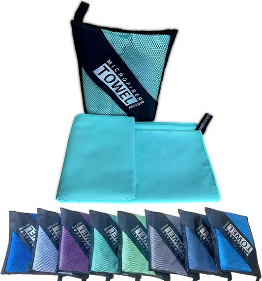 Reusable Quick Dry Beach Towels,Microfiber Travel Towel,Compressed Lightweight Bath Towel for Beach Hiking Gym Yoga Travel Sports Swimming Camping(Light Green, 16"*32")