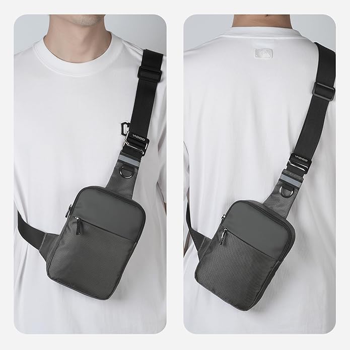 Small Sling Bag Mini Crossbody Bag with RFID Blocking Fashionable Fanny Pack for Women and Men Chest Bag for Travel