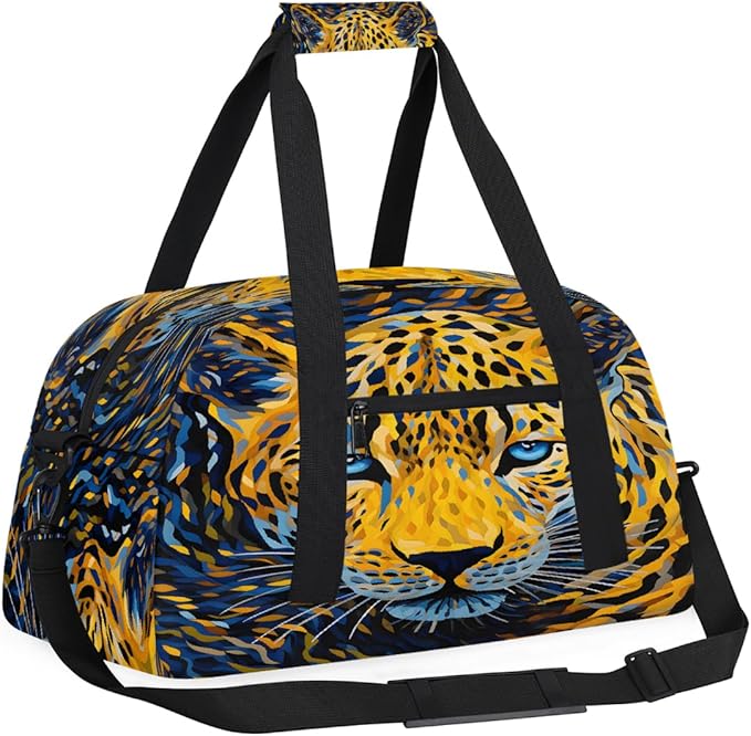 Travel Duffle Bag for travel duffle bag sports Girls Boys Kids Leopard Cool Cheetah Lightweight Overnight Sleepover Weekender Bags Small Dance Gym Sport Bag Teens Carry-On Size Workout Bag