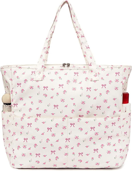 Bluboon Beach Bags for Women, Large Waterproof Tote Bag With Wet Compartment for Pool Weekender Travel Gym