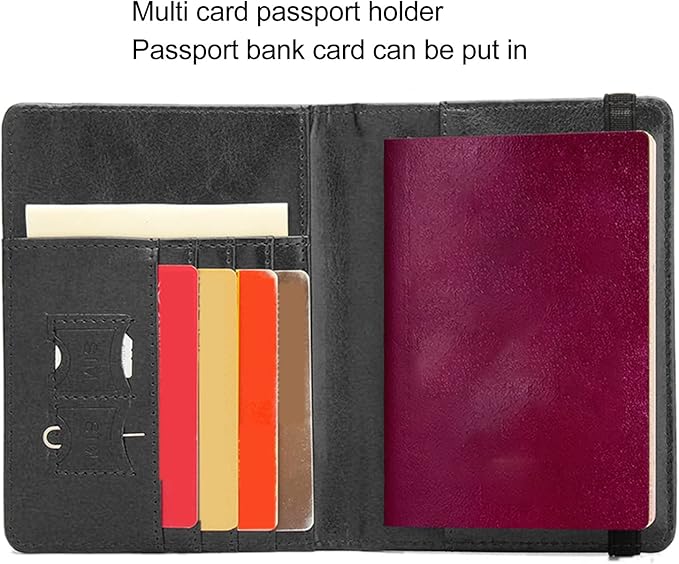 Britain Passport Cover Passport Holder Cover Leather Passport Holder UK Passport Cover for Passport, Business Cards, Credit Cards, Boarding Passes