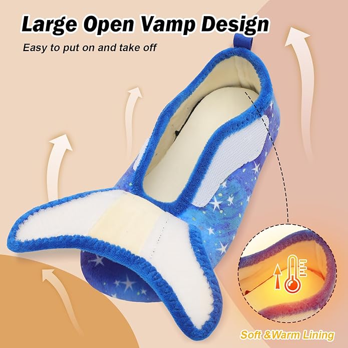 BARERUN Slippers for Women Men Wide House Diabetic Shoes for Women Men Warm Arthritis Edema Swollen Neuropathy Socks Slip on Adjustable Fuzzy Comfy Soft Womens Mens Bedroom Sliipers