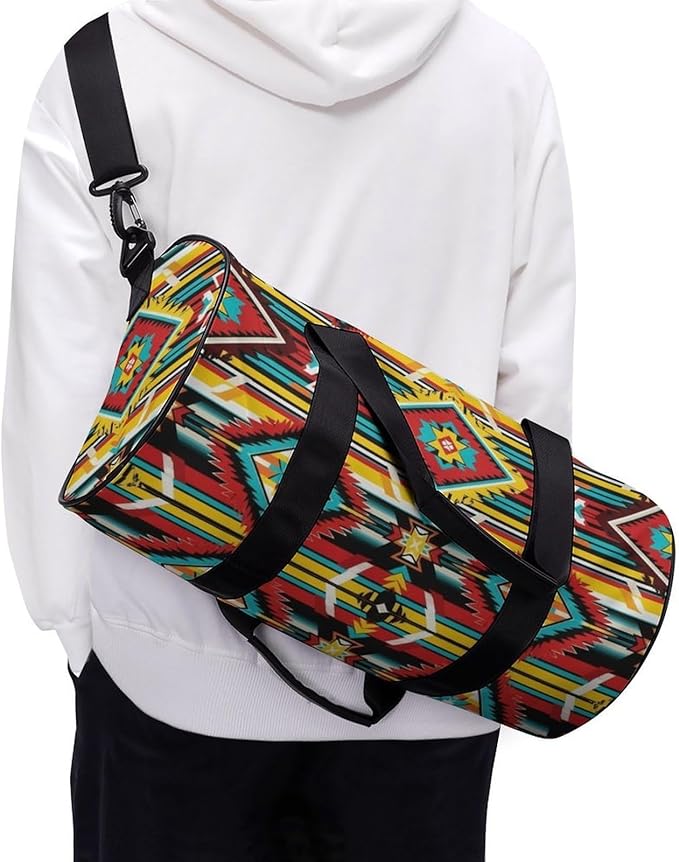 Weekender Carry on Beach Yoga Bag Sport Gym Fitness Tote Overnight Weekender Travel Bags for Men Women (Southwest Aztec(002))