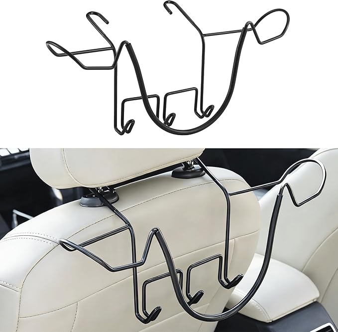 Cowboy Hat Holder Rack for Truck Car SUV (Maintain Hat Shape & Anti-Flip) Hard Hats Hanger Rack Automotive Travel Seat Back Storage Organizer Gifts Accessories for Men Women - Suitable for Most Hats