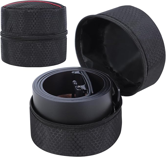 Belt Organizer Case,Travel Belt Storage Holder for Closet Drawer,Display Case for Belts,Ties,Portable Container Storage Holder,Height 3.9inch(Bag Only)