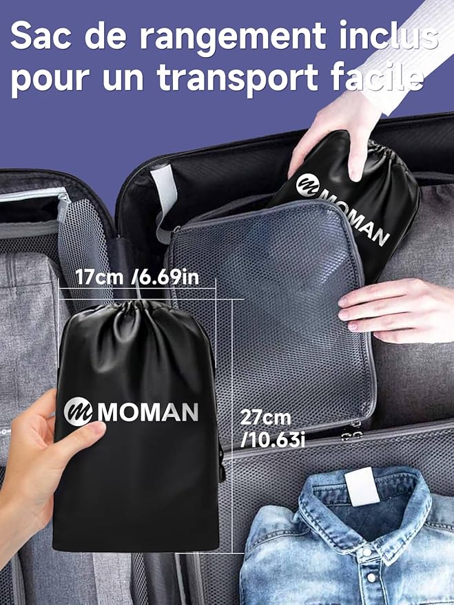 Foot Hammock for Plane, Moman Footrest Airplane Travel Foot Swing Essentials with Upgrade Comfort Leg Rest Pad Cotton for Long Flight Car Drive Office Under Desk hamaca para pies de avión Reposapiés