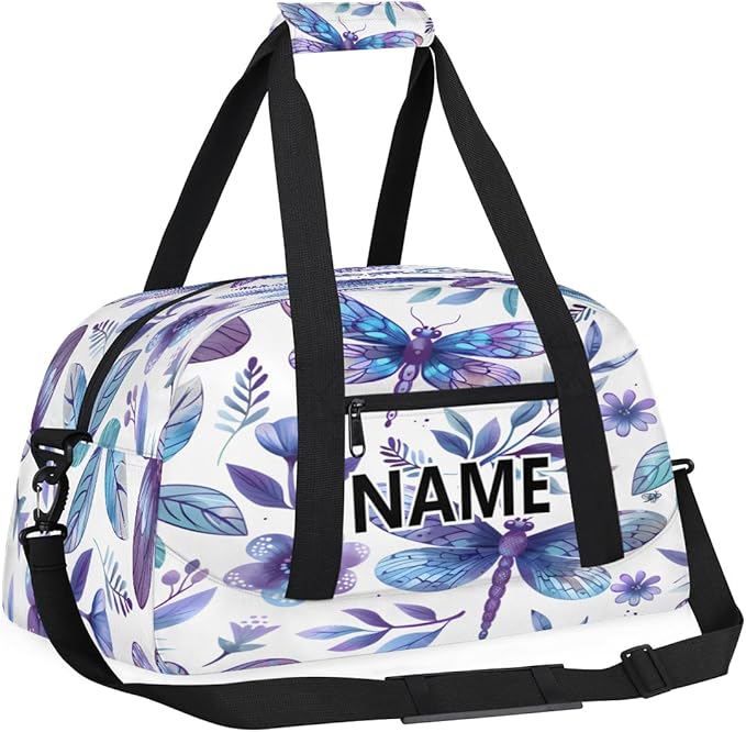 Butterfly Mini Gym Bag 18 inch for Women Men Waterproof Custom Butterfly Theme Travel Duffel Bag Carry On Overnight Tote Nurse Bag for Work Fitness Hiking