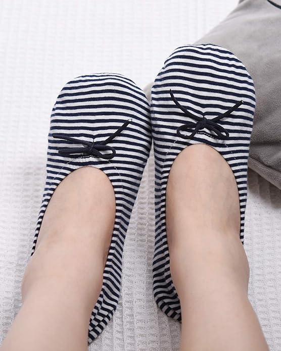 Panda Bros Women's Ballerina House Slippers,Anti-Skid Comfy Warm Ballet Style Slippers