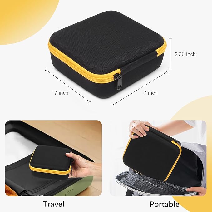 Travel Sunglasses Organizer Case with 5 Adjustable Slots, Multiple Pairs Eyeglass Portable Eyewear Box for Men Women