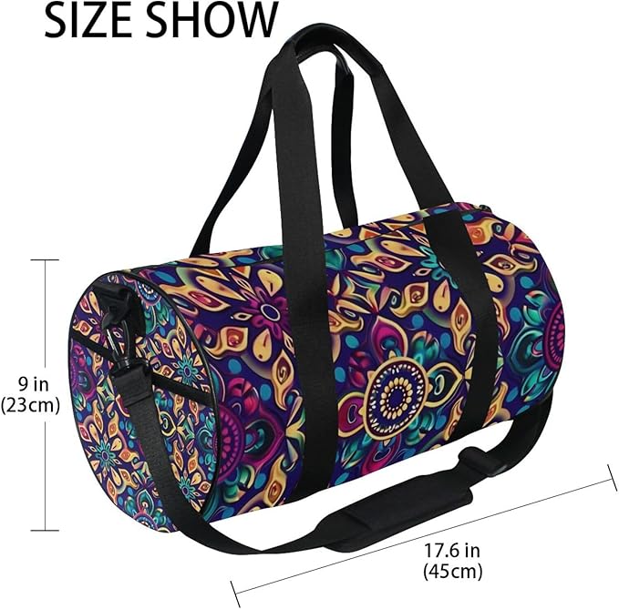 Mandala Docks Colorful Foldable Large Bag Business Trips Gym Bag