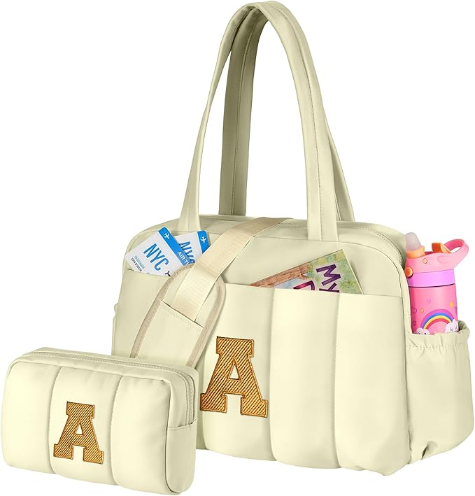 9 Year Old Girl Gifts-Personal Item Bag, Duffle Bag for Teen Girls-Initial Overnight Bag with Wet Pocket，Girls Suitcase Personalized Gym Tote with Makeup Pouch-Woman Stuff for Girls Gifts