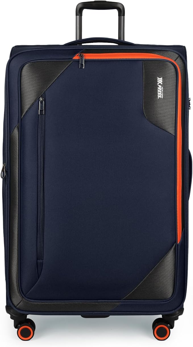 Suitcases with Wheels 32 inch Luggage,Large Softside Suitcase Expandable 20% w/TSA LOCK,Lightweight Travel Suitcase for Men/Women（Navy,32in）