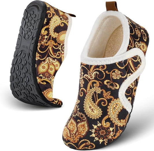 Ultrafun House Slippers for Women Men Slip on Barefoot Slippers Socks Soft Lightweight Rubble Sole House Shoes Indoor/Outdoor