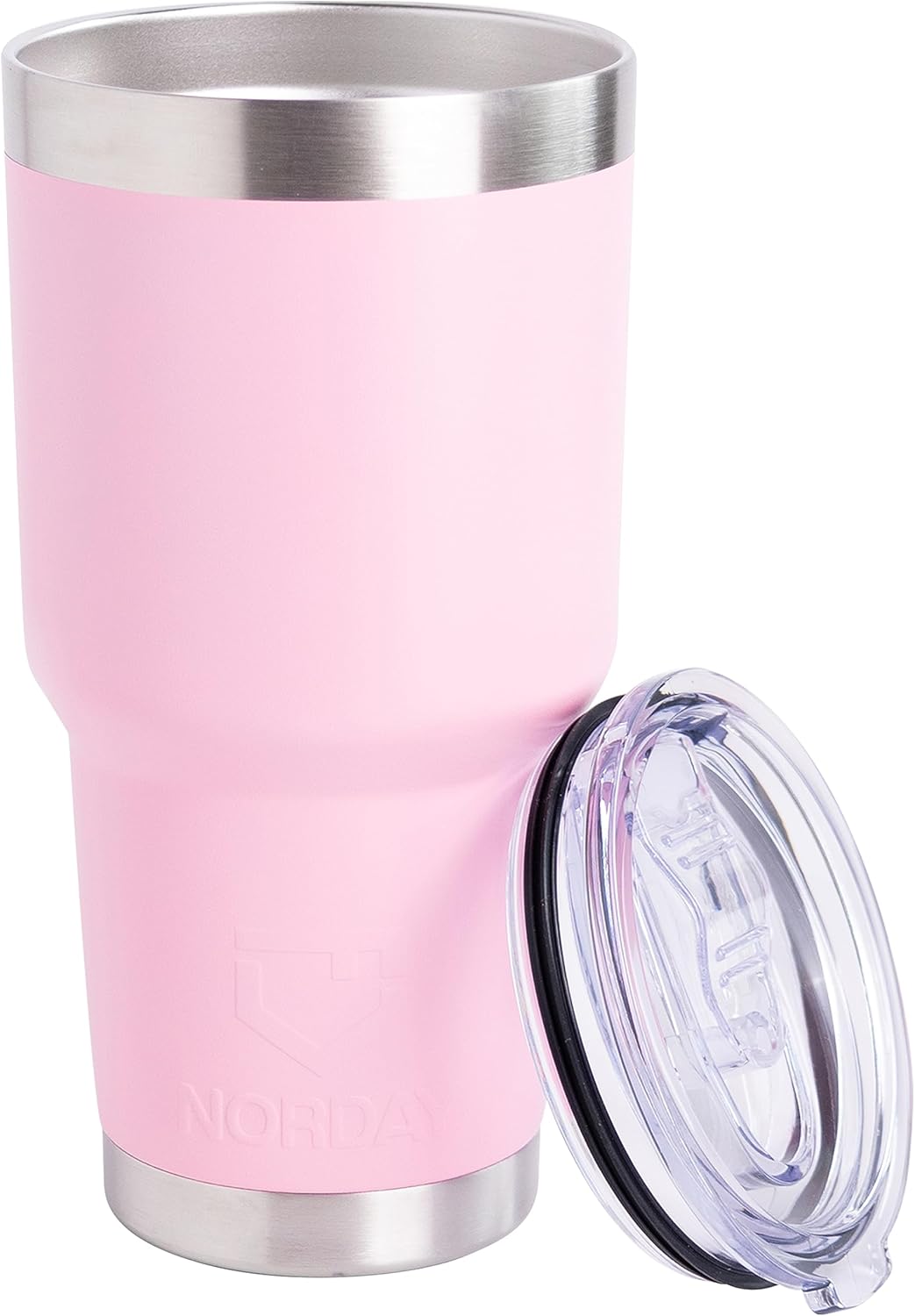 NORDAY | Tumbler with Lid - 30oz - Light Pink Insulated Tumbler - Stainless Steel Tumblers - Double Wall Insulated Travel Coffee Mug for Car Cup Holder - Keeps Temperature for 24hr - Anti Spill Lid