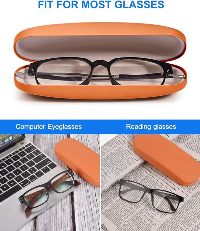 RayLove Unisex Hard Shell Eyeglasses Cases, Protective Case For Glasses