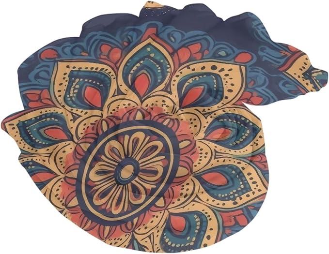 Oversized Lightweight Thin Beach Towel Compact Sandproof Fast Dry Clearance Towels Sand Free Pool Travel Essentials Accessories Women Men Adult Gifts Size S, Boho Flower Print Blue Brown