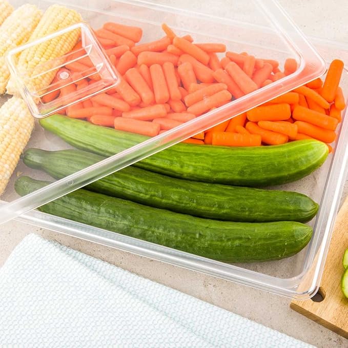 Restaurantware-2.5 Inch Deep Food Pans, 10 Full Size Commercial Food Storage Container - Freezable, Break-Resistant, Clear Plastic Cold Pans, Dishwashable, For Kitchens, Restaurants, Or Cafeterias