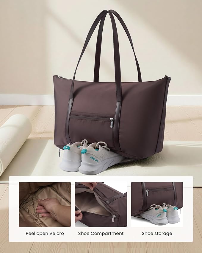 LOVEVOOK Work Tote Bag for Women, 15.6 Inch Laptop Shoulder Bag with Large Cup Holder, Professional Computer Tote Briefcase for Teacher Nurse Office Gym Travel Weekender