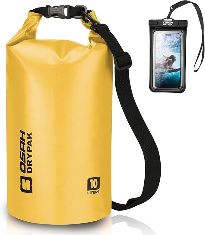 Waterproof Dry Bag, 5L/10L/20L/30L/40L Roll Top Lightweight Storage Backpack with Phone Case for Women & Men, Floating Waterproof Sack for Travel, Swimming, Kayaking, Paddle Board, Camping & Beach