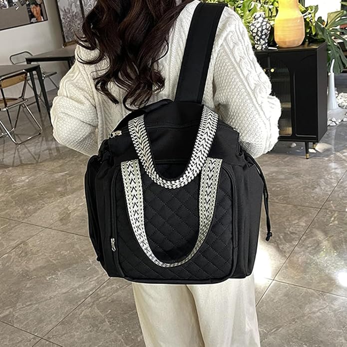 Travel Duffel Bag Weekender Bags for Women, Expandable Tote Handbag Diaper Bag Backpack Shoulder Bag for Car Work Daily