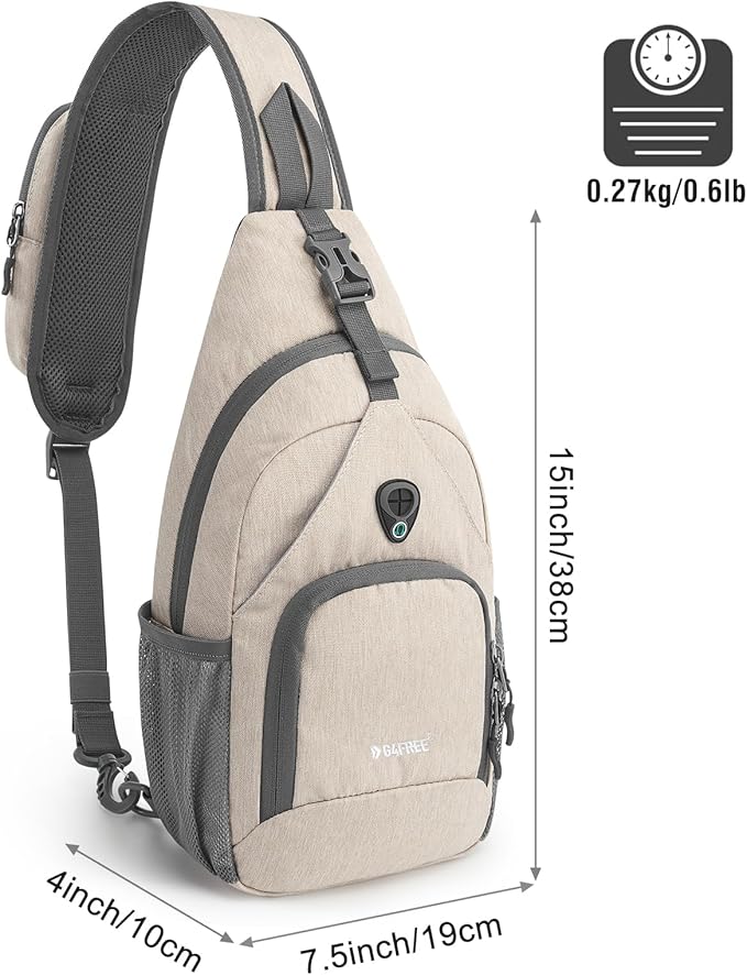 G4Free RFID Sling Bag Crossbody Backpack Small Chest Shoulder Bag Hiking Outdoor