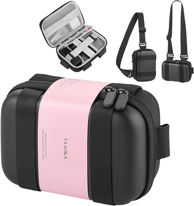Digital Camera Case, Protective & Lightweight Camera Case with 3 Carrying Ways, Waterproof & Shockproof Small Camera Bag for Power Shot/Sony DSCW800/DSCW830 - Black