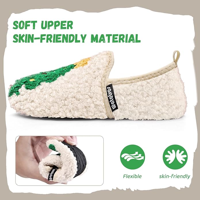 WateLves Kids Toddler Slippers Boys Girls House Shoes Slip on Sock Slippers Lightweight Winter Indoor Outdoor Walking Shoes