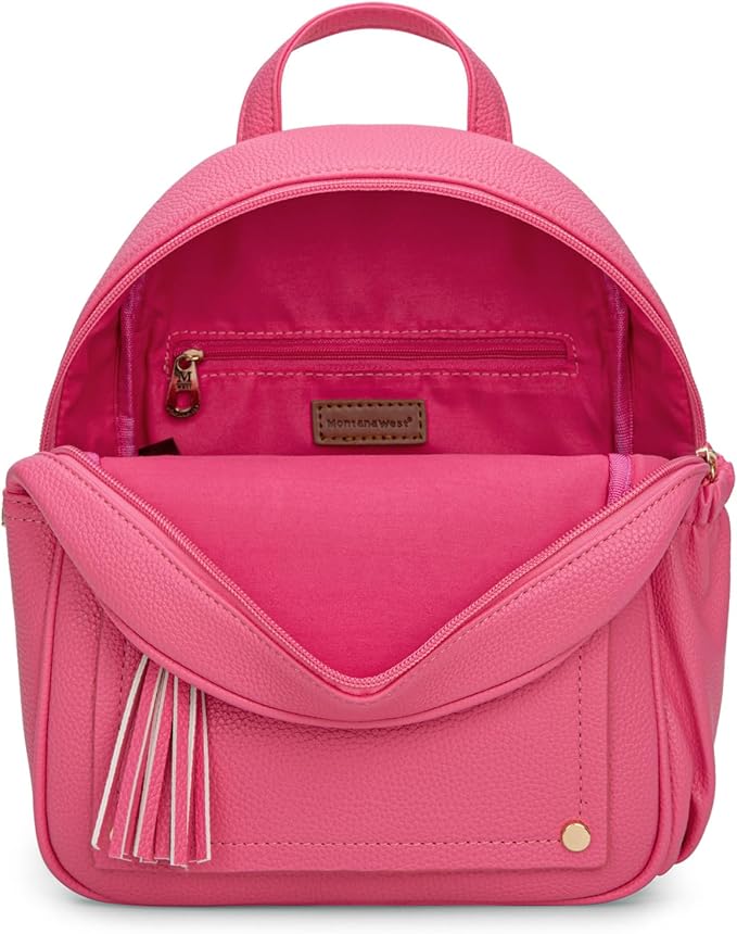 Montana West Mini Backpack Purse for Women Anti Theft Backpacks with Secured Zipper and Tassel