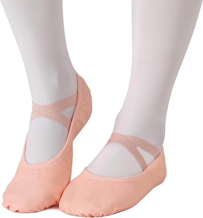 TXJ Sports Ballet Shoes for Women Girls, Women's Ballet Slipper Canvas Dance Shoes Split Sole Yoga Dance Flats