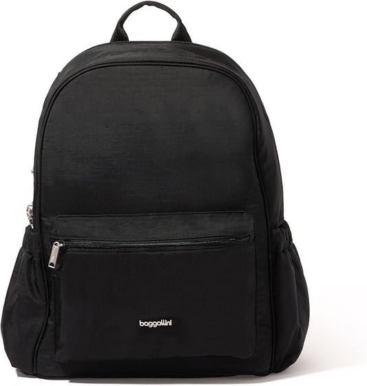 Baggallini Securtex Anti-Theft Laptop Backpack, Black