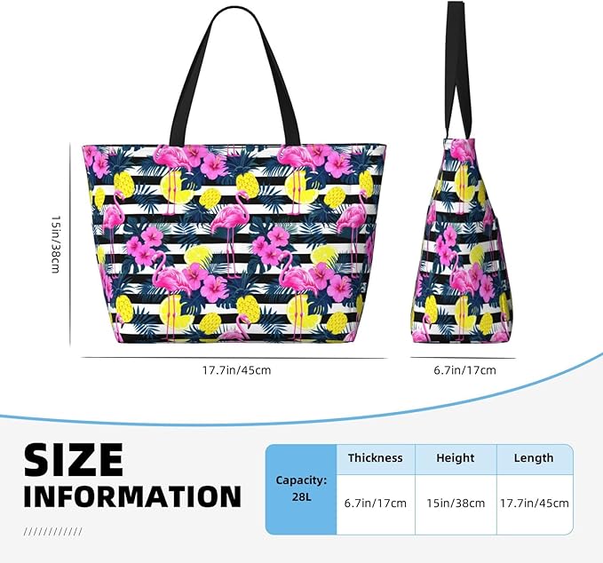 Large Beach Tote Bag Beach Bag Waterproof Sandproof Lightweight Women Tote