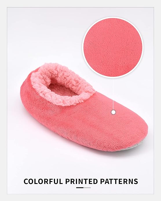 Panda Bros Slipper Socks for Women Grippers, Fuzzy Cozy Fleece Slipper Socks, Soft, Warm House Slippers