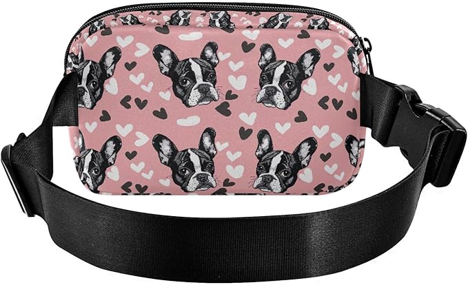 Kawaii French Bulldog Fanny Pack for Women Men Water Resistant Fashion Waist Packs with Adjustable Strap Belt Bag for Travel Workout Jogging Hiking 21219035