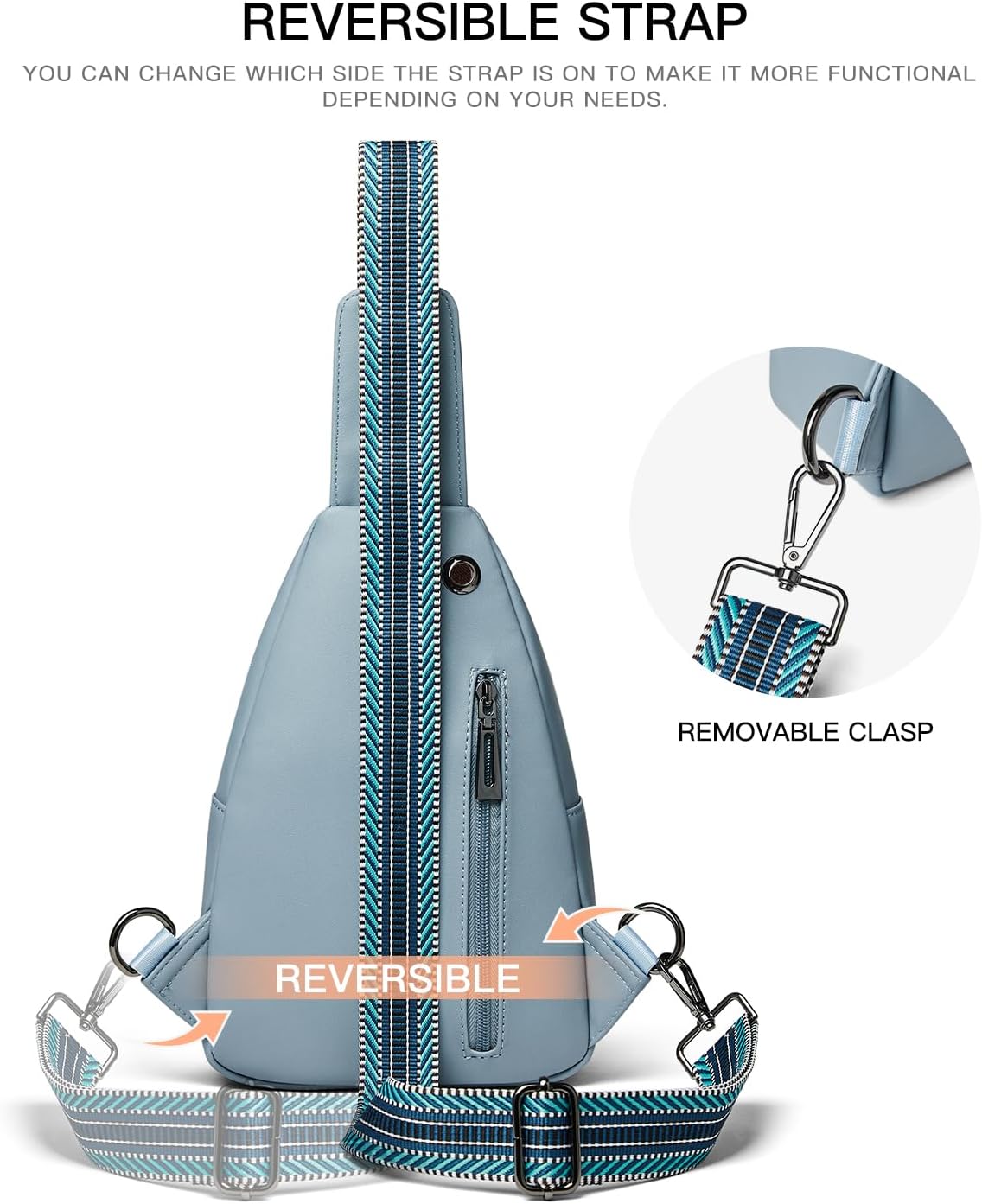 Sling Bag For Women Fanny Pack Crossbody Travel Shoulder Belt Bags Tote Backpack Purse Faux Leather