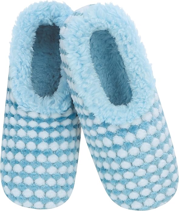 Snoozies Slipper Socks for Women Indoor, Cozy Sherpa-Lined Womens Slippers Non-Skid, Ladies Gifts