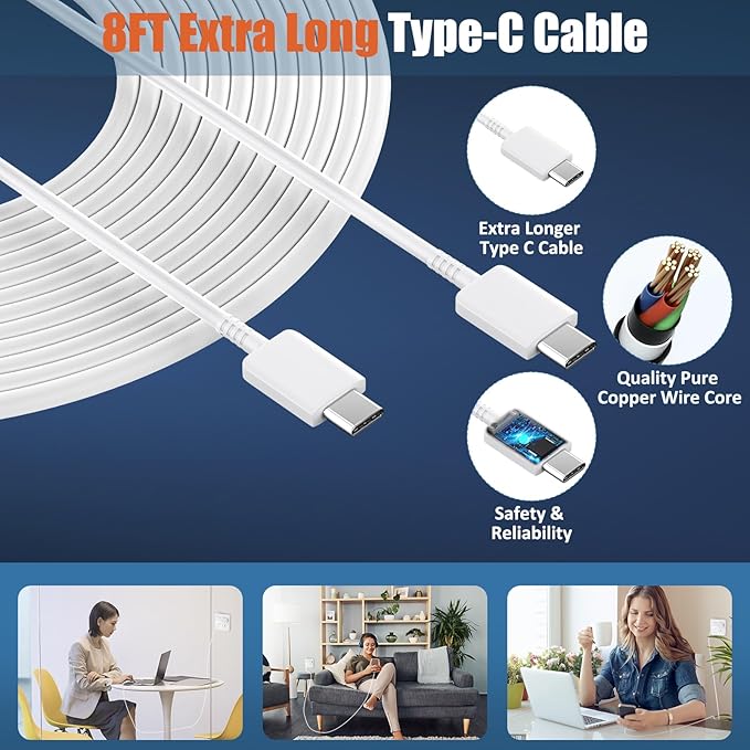 iPhone 16 15 17 Pro Max Charger 30W Type C Chargers USB C Fast Charger Block iPhone 16 Chargers Fast Charging with 8FT C Charging Cable for iPhone 17/17 Pro Max/16/16 Pro Max/15/15 Pro/iPad/Samsung