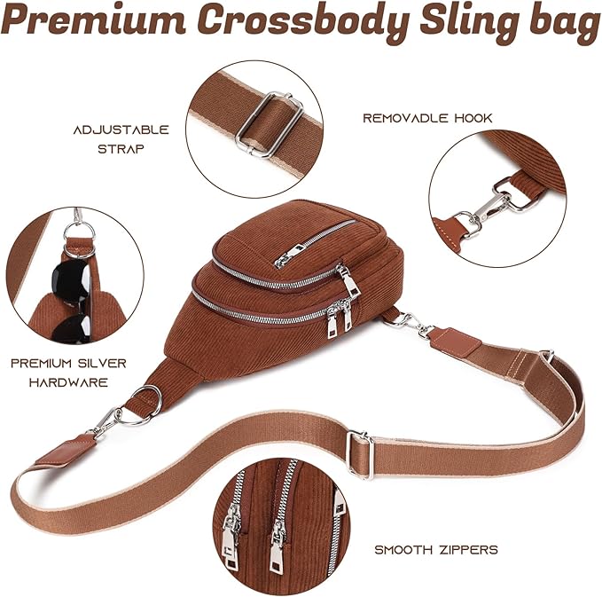 MYHOZEE Small Diaper Bag Crossbody Sling Purse for Women - 2 in 1 Leather Backpack with 2 Straps for Short Trips Work Daily | Mini diaper bag, Instant Wipes pocket, Adjustable Straps, Credit card slot, Moms and dads, Reusable Wipe pouchs