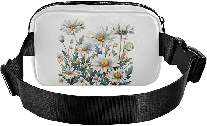 Daisy Fanny Pack for Women Men Water Resistant Fashion Waist Packs with Adjustable Strap Belt Bag for Travel Workout Jogging Hiking 21218850