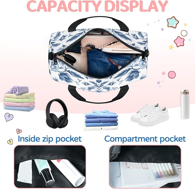 Bow Tie Travel Duffle Bag for Women Men, Overnight Weekender Bag, Carry on Tote for Sport Gym