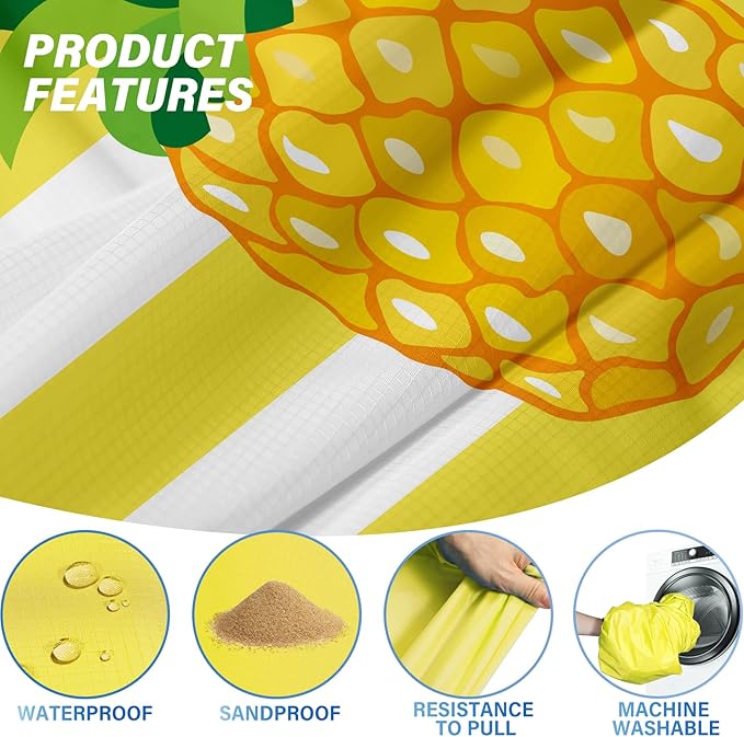 Beach Blanket Oversized Extra Large78 X 81",Waterproof Sandproof Beach Blanket 1-7 Adults Lightweight Durable for Travel Camping Hiking Picnic
