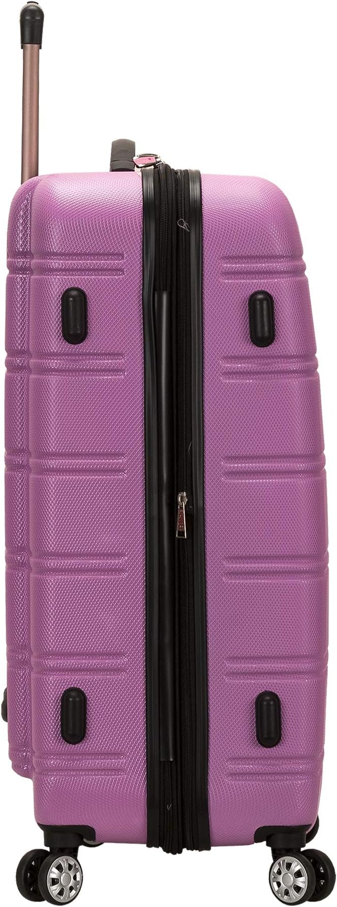 Rockland Melbourne Hardside Expandable Spinner Wheel Luggage, Pink, 2 Piece (20"/28")