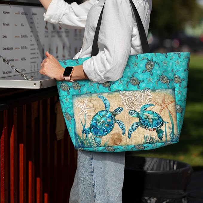 Beach Bag Tote Bags Waterproof Sandproof for Women Large Beach Tote Bag Foldable with Pockets for Weekend Vacation