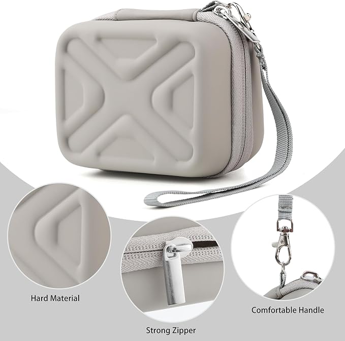 Camera Case for AbergBest 21 Mega Pixels 2.7" LCD Rechargeable HD/Kodak Pixpro/Canon PowerShot ELPH 180/190/Sony DSCW800/DSCW830 Cameras, Travel Carrying Protective Case for Digital Camera - Grey