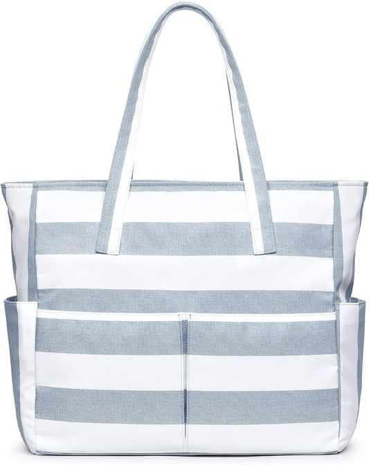 oscaurt Beach Bags for Women Large Waterproof Sandproof Beach Tote Swim Pool Bag with Zipper for Travel Vacation Essentials