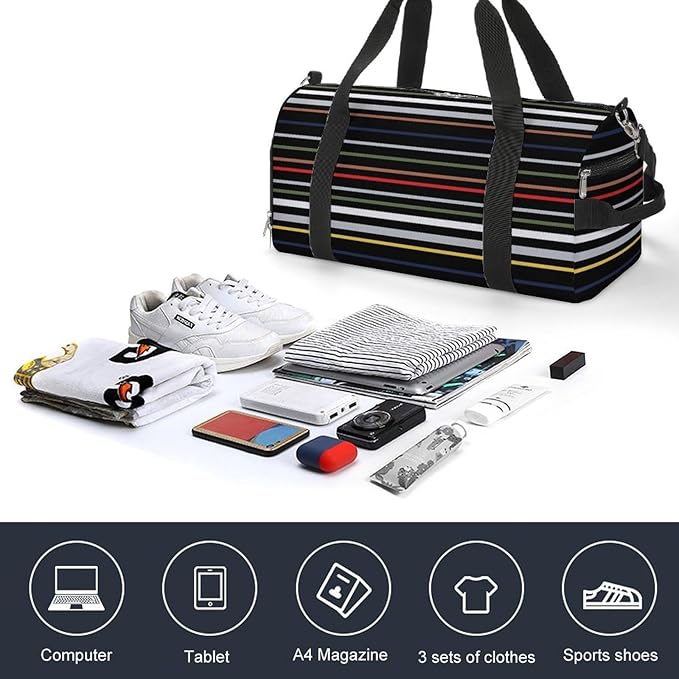 Gym Bag for Men & Women with Shoe Compartment Duffle Bag for Travel Sports Weekender Fitness Overnight