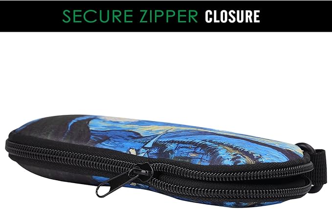MoKo Sunglasses Soft Case Ultra Light Neoprene Zipper Eyeglass Case for Men Women
